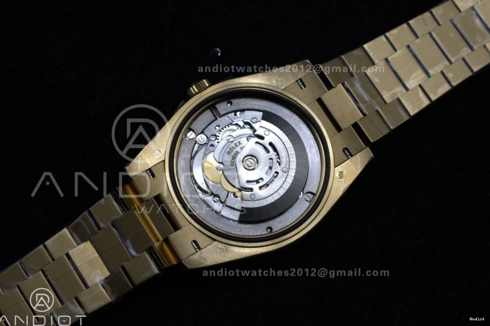 Gold RG DayDate 40 Dial GSF on Gain President Roman Bracelet Weight A2836 0406